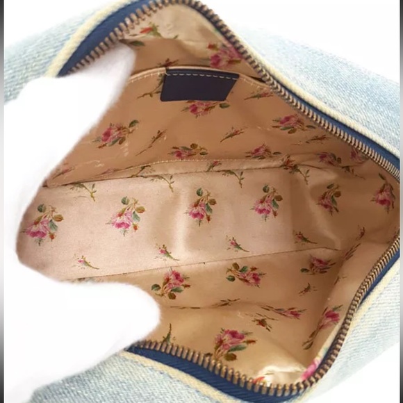 SOLD❤️ GUCCI GG Marmont Blue Denim Shoulder Bag - Picture 4 of 9